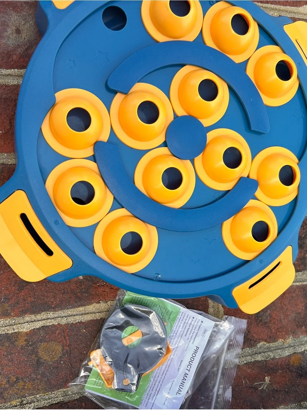 Dog Maze Disc Puzzle Toy - Yellow & Dark Blue - KADTC